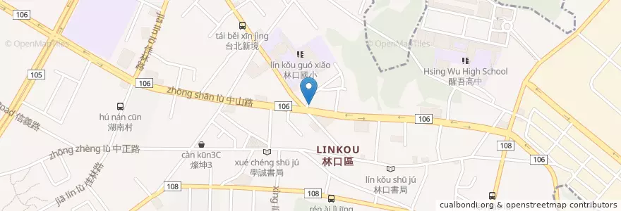 Mapa de ubicacion de 蒸宴小籠包 en 臺灣, 新北市, 林口區.