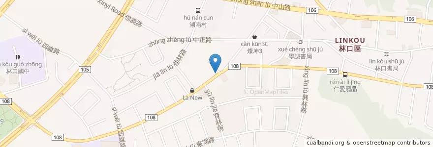 Mapa de ubicacion de 四季牙醫 en 台湾, 新北市, 林口区.