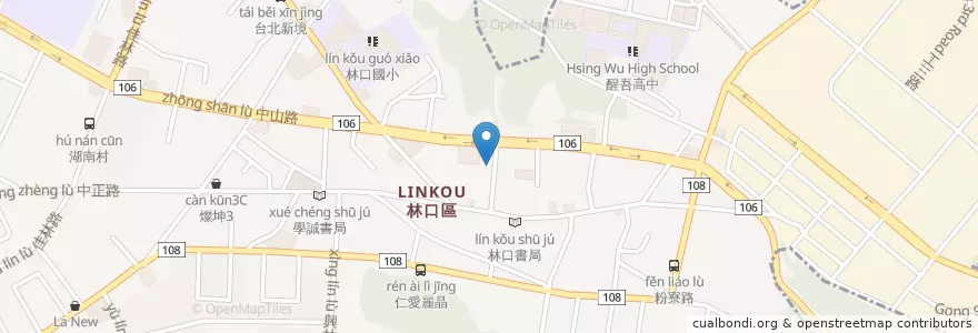 Mapa de ubicacion de 諾麗義大利麵 en Taiwan, New Taipei, Linkou District.