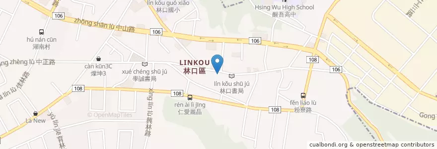 Mapa de ubicacion de 永和豆漿 en 타이완, 신베이 시, 린커우 구.
