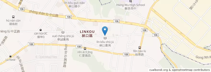 Mapa de ubicacion de Eight Way en Taiwan, New Taipei, Linkou District.