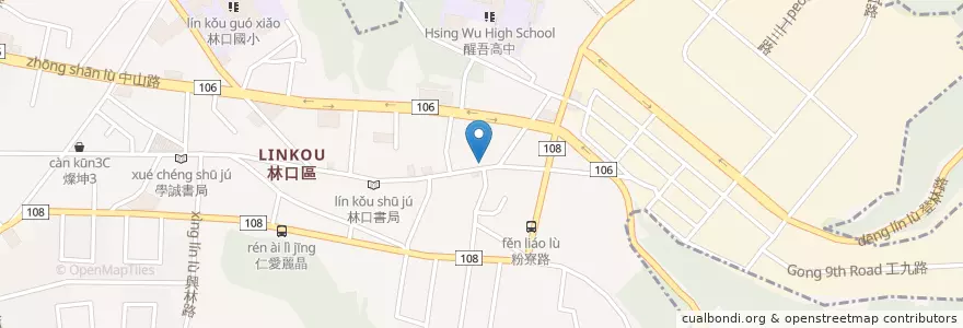 Mapa de ubicacion de 勝興烘爐餅 en تایوان, 新北市, 林口區.