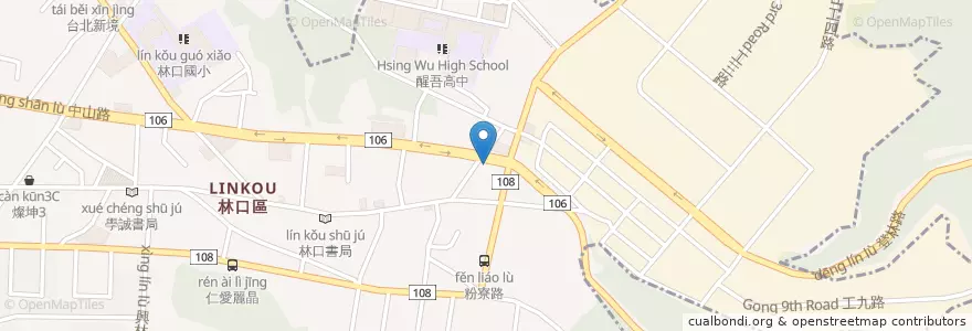 Mapa de ubicacion de 池上50馨飯包 en Taiwan, 新北市, 林口區.