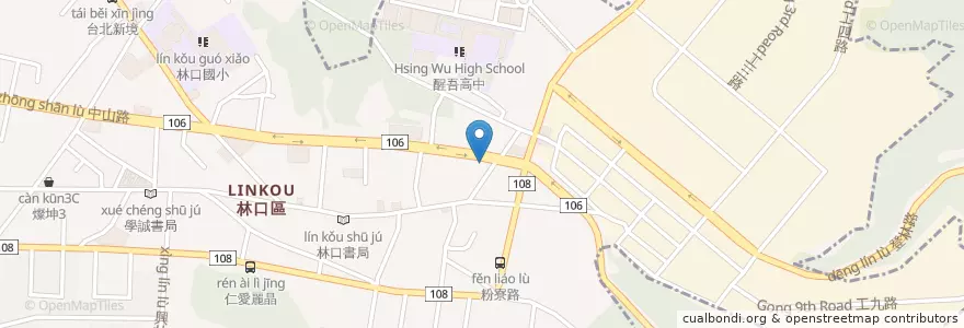 Mapa de ubicacion de 營養三明治 en Taïwan, Nouveau Taipei, Linkou.