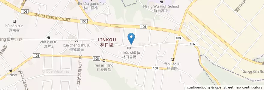 Mapa de ubicacion de 聖逸軒刀削麵 en Taiwan, New Taipei, Linkou District.