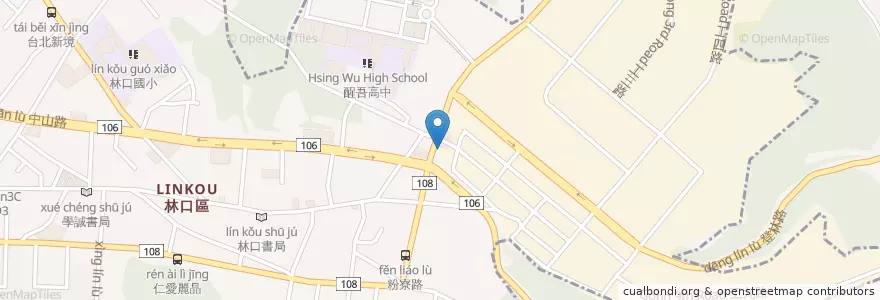 Mapa de ubicacion de 池上飯包 en Taiwán, Nuevo Taipéi, 林口區.