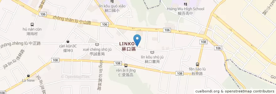 Mapa de ubicacion de 海口蔡肉羹 en تایوان, 新北市, 林口區.