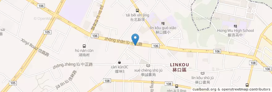 Mapa de ubicacion de 正宗包子 en Taiwan, 新北市, 林口區.