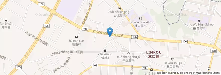 Mapa de ubicacion de 佳眼科診所 en 타이완, 신베이 시, 린커우 구.