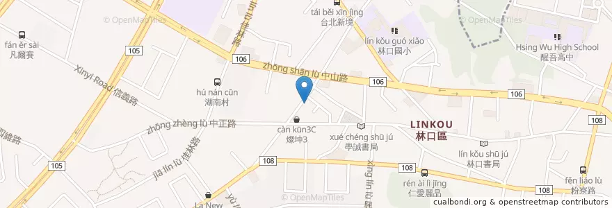 Mapa de ubicacion de 栈和客棧 en Тайвань, Новый Тайбэй, 林口區.