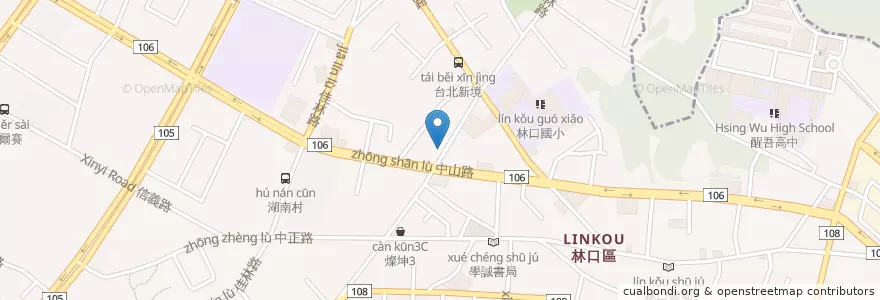 Mapa de ubicacion de 東石蚵仔 en Taïwan, Nouveau Taipei, Linkou.