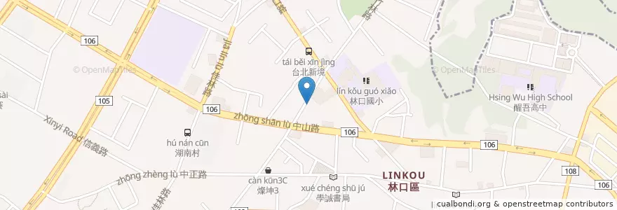 Mapa de ubicacion de 德林診所 en 臺灣, 新北市, 林口區.