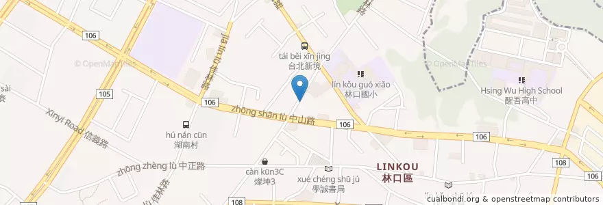 Mapa de ubicacion de 禾林牙醫 en Taiwan, Nuova Taipei, Distretto Di Linkou.
