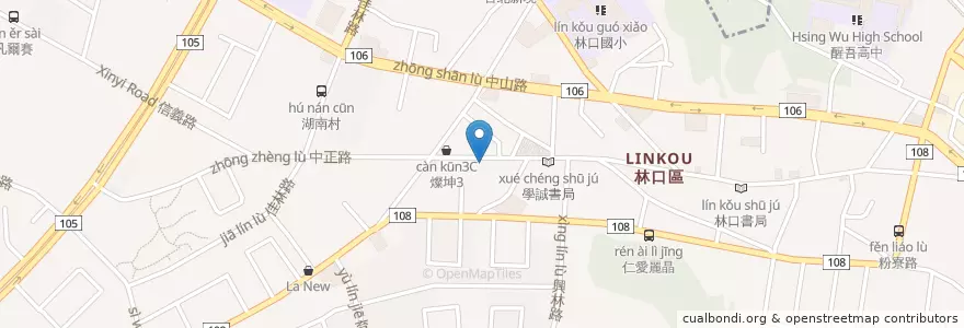 Mapa de ubicacion de 一桶羹魷魚羹 en Taïwan, Nouveau Taipei, Linkou.