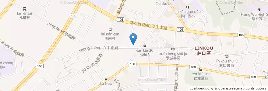 Mapa de ubicacion de 老街甜不辣 en Taiwan, Neu-Taipeh, Linkou.