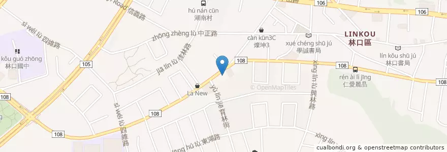 Mapa de ubicacion de 京品牛麵館 en 臺灣, 新北市, 林口區.