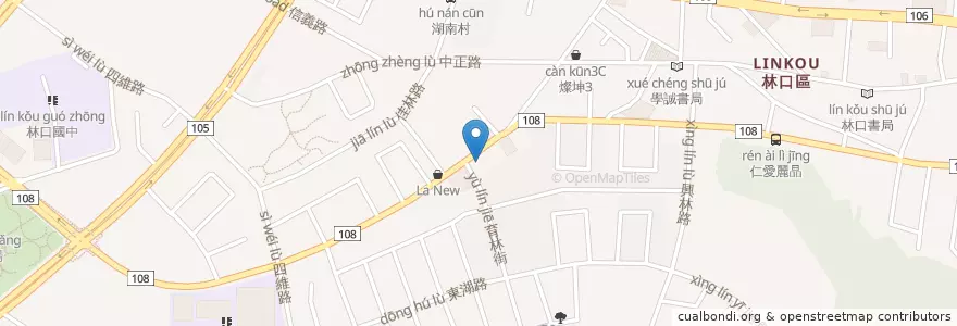 Mapa de ubicacion de 巧合珍牛肉麵 en 台湾, 新北市, 林口区.