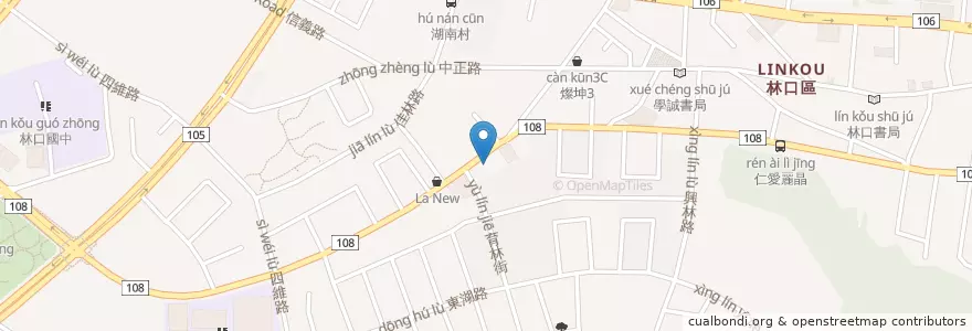 Mapa de ubicacion de KUNG FU TEA en 타이완, 신베이 시, 린커우 구.