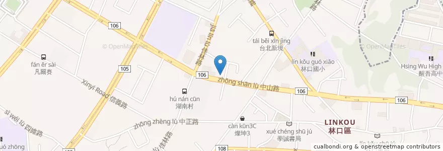 Mapa de ubicacion de 味朋火鍋 en Тайвань, Новый Тайбэй, 林口區.