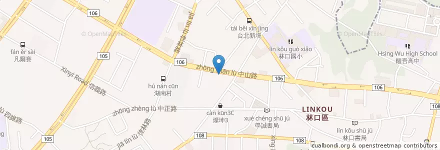 Mapa de ubicacion de 勝康骨科 en 타이완, 신베이 시, 린커우 구.