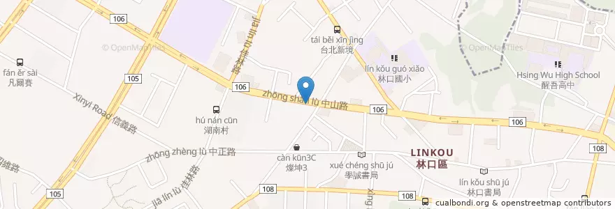 Mapa de ubicacion de 台南海產火鍋城 en تايوان, تايبيه الجديدة, 林口區.