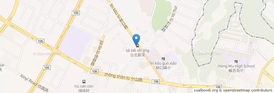 Mapa de ubicacion de 藥燉排骨 en تايوان, تايبيه الجديدة, 林口區.