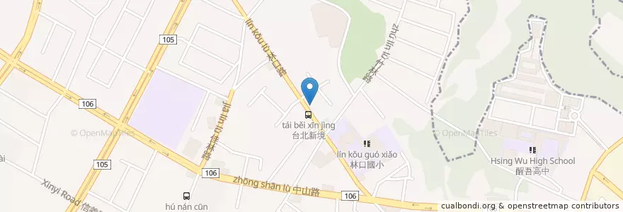 Mapa de ubicacion de 您口香炒飯 en Taiwan, 新北市, 林口區.