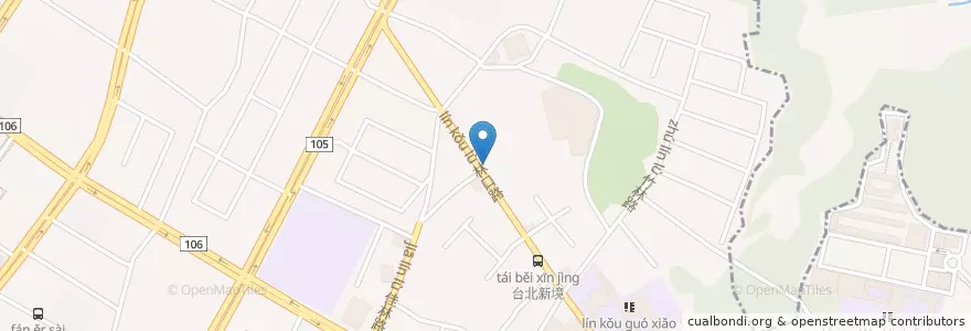Mapa de ubicacion de 小吃512花屋 en تايوان, تايبيه الجديدة, 林口區.