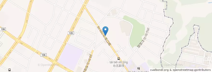Mapa de ubicacion de 小吃麵店 en 台湾, 新北市, 林口区.