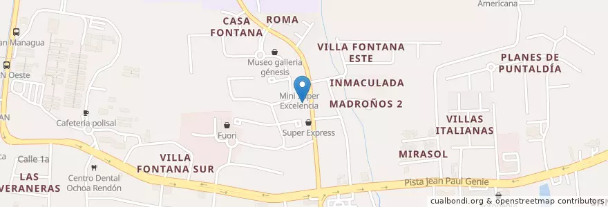 Mapa de ubicacion de Farma Descuento en Nicaragua, Departamento De Managua, Managua (Municipio).