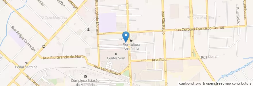 Mapa de ubicacion de Farmácias Pague Menos en البَرَازِيل, المنطقة الجنوبية, سانتا كاتارينا, Região Geográfica Intermediária De Joinville, Microrregião De Joinville, Joinville.