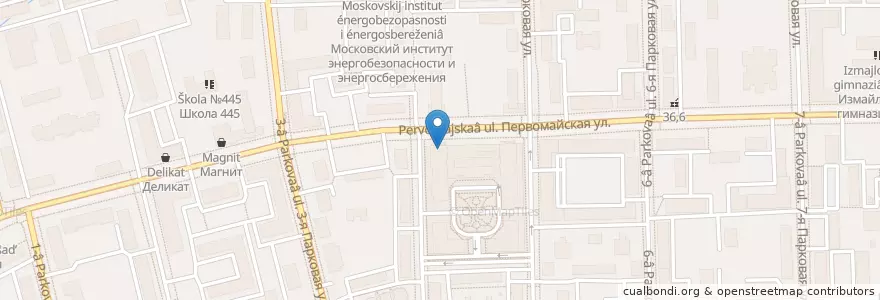 Mapa de ubicacion de Burger King en Russia, Central Federal District, Moscow, Eastern Administrative Okrug, Izmaylovo District.
