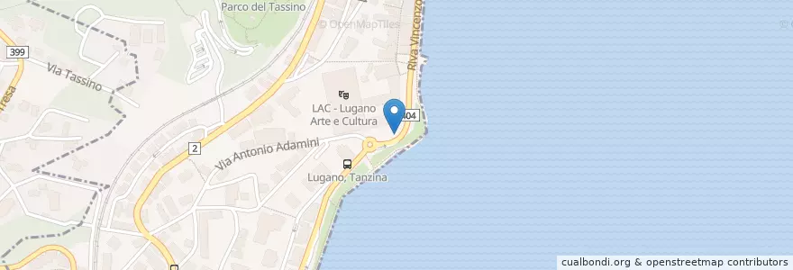 Mapa de ubicacion de Autosilo LAC en Suisse, Tessin, District De Lugano, Circolo Di Lugano Ovest.
