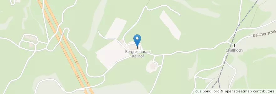Mapa de ubicacion de Bergrestaurant Kallhof en Zwitserland, Bazel-Land, Eptingen.
