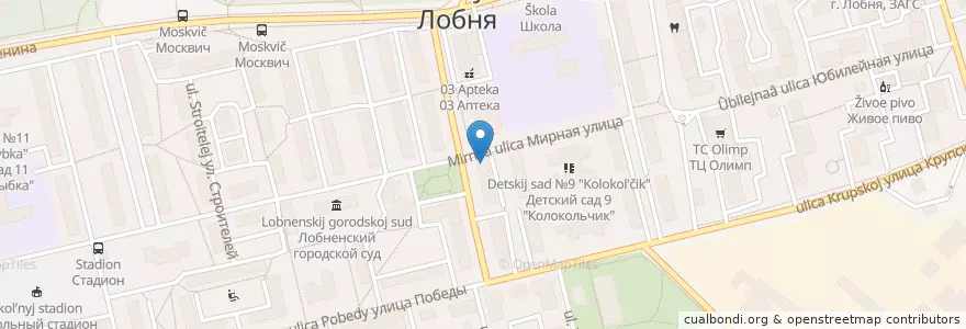 Mapa de ubicacion de Лаборатория "Инвитро" en Rusland, Centraal Federaal District, Oblast Moskou, Городской Округ Лобня.