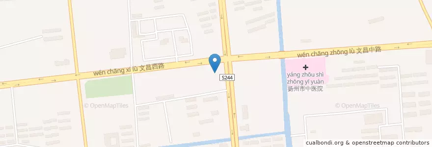 Mapa de ubicacion de 中国工商银行 en 中国, 扬州市, 江苏省, 邗江区 (Hanjiang).