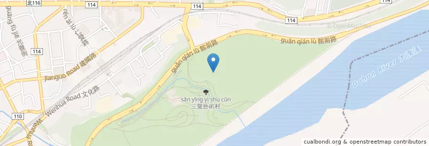 Mapa de ubicacion de 三鶯站 en تايوان, تايبيه الجديدة, 鶯歌區.