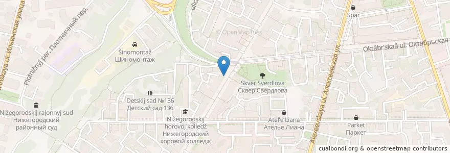 Mapa de ubicacion de Barone en Rusia, Приволжский Федеральный Округ, Óblast De Nizhni Nóvgorod, Городской Округ Нижний Новгород.