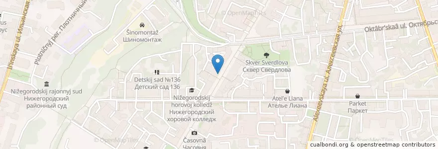 Mapa de ubicacion de Fellini en Rusia, Приволжский Федеральный Округ, Нижегородская Область, Городской Округ Нижний Новгород.