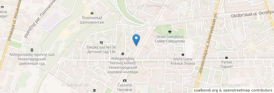 Mapa de ubicacion de Hesburger en Russie, District Fédéral De La Volga, Oblast De Nijni Novgorod, Городской Округ Нижний Новгород.