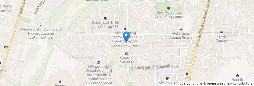 Mapa de ubicacion de Лето Банк en Russie, District Fédéral De La Volga, Oblast De Nijni Novgorod, Городской Округ Нижний Новгород.