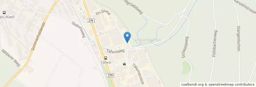 Mapa de ubicacion de Sammelstelle Im Grund en Suisse, Argovie, Bezirk Baden, Baden.