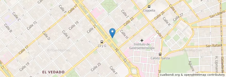 Mapa de ubicacion de G café en キューバ, La Habana, Plaza De La Revolución.