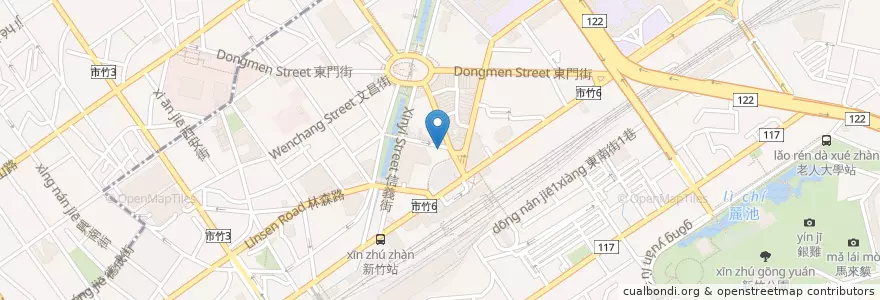 Mapa de ubicacion de 肯德基 en Taiwan, 臺灣省, Hsinchu, 東區.