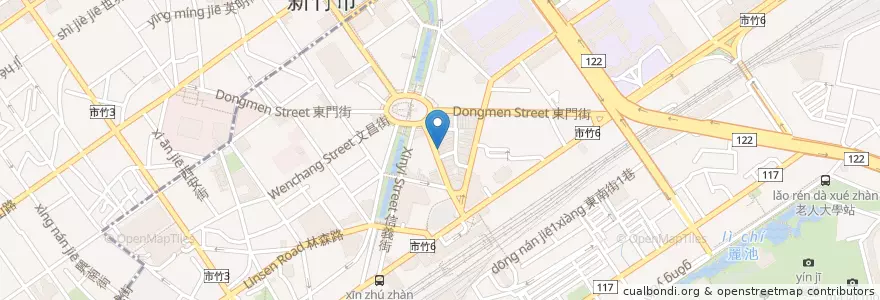 Mapa de ubicacion de 麥當勞 en تايوان, مقاطعة تايوان, سين شو, 東區.