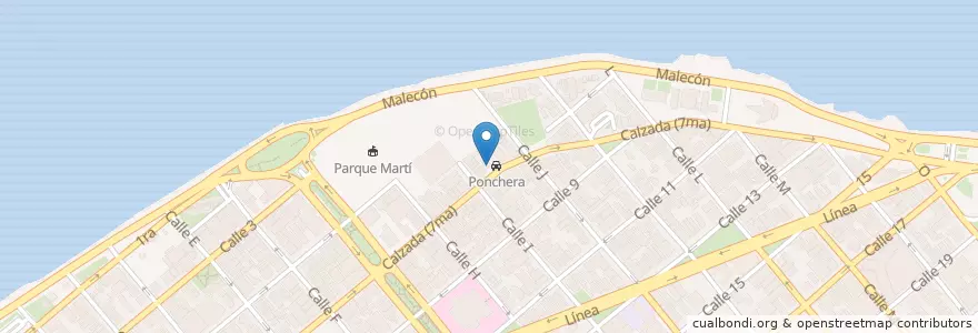 Mapa de ubicacion de Minrexitos en キューバ, La Habana, Plaza De La Revolución.