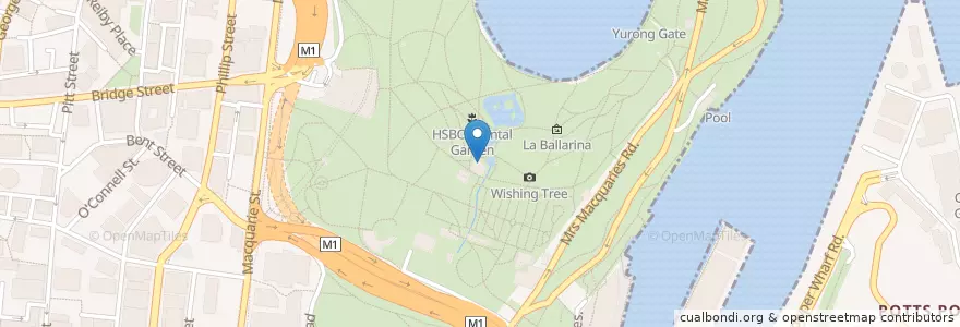 Mapa de ubicacion de Botanic Gardens Cafe en Australië, Nieuw-Zuid-Wales, Sydney.