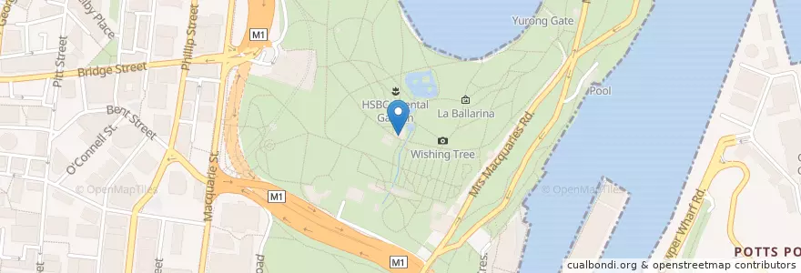 Mapa de ubicacion de Botanic Gardens Restaurant en Australia, New South Wales, Sydney.