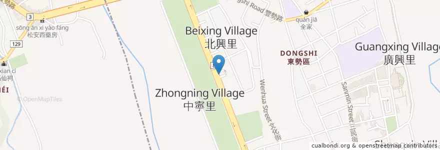Mapa de ubicacion de 麥當勞東勢中正店 en Taiwan, Taichung, Distretto Di Dongshi.