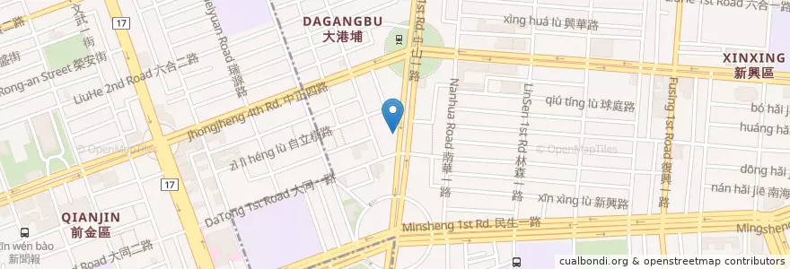Mapa de ubicacion de 高安診所 en Taiwan, Kaohsiung, 新興區.